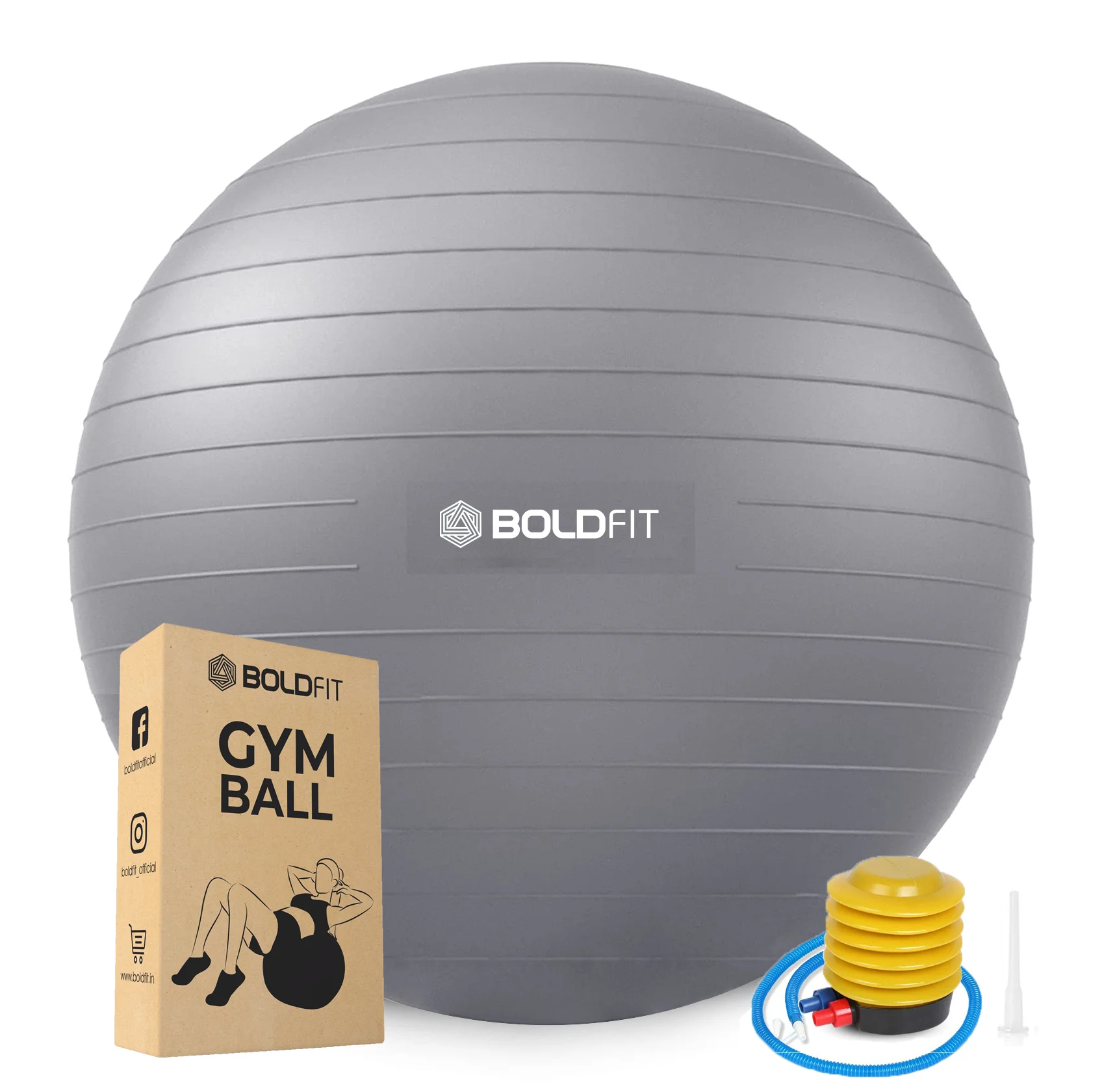 Gym Ball for Exercise & Yoga with Pump - 55cm