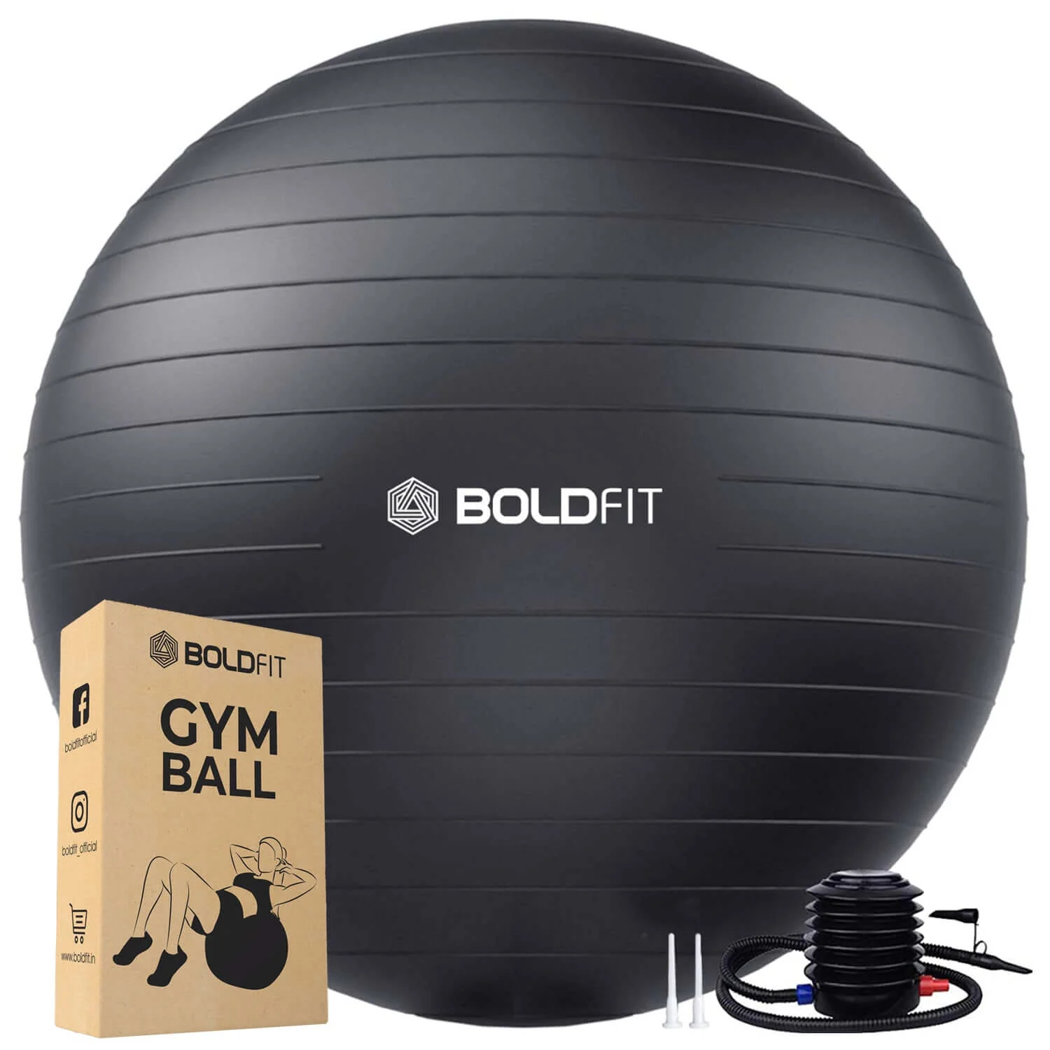 Gym Ball for Exercise & Yoga with Pump - 55cm - Image 4