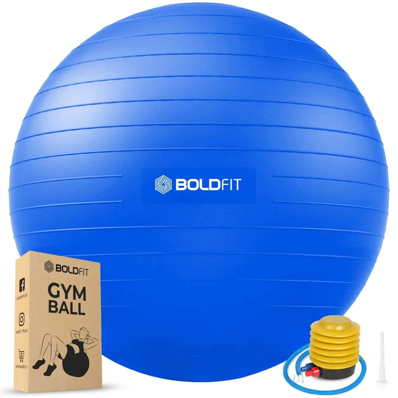 Gym Ball for Exercise & Yoga with Pump - 55cm - Image 5