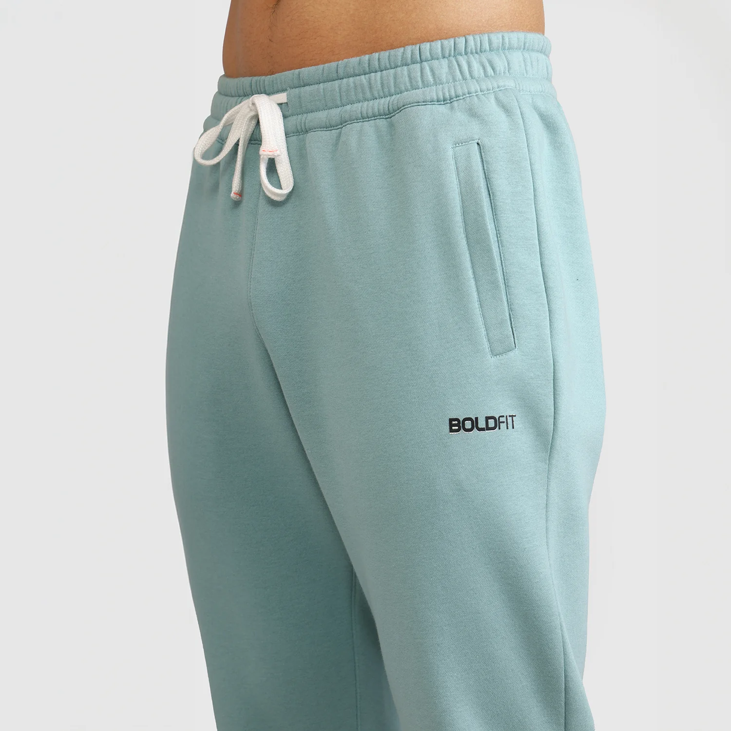 Mint blue mens Joggers - Image 3