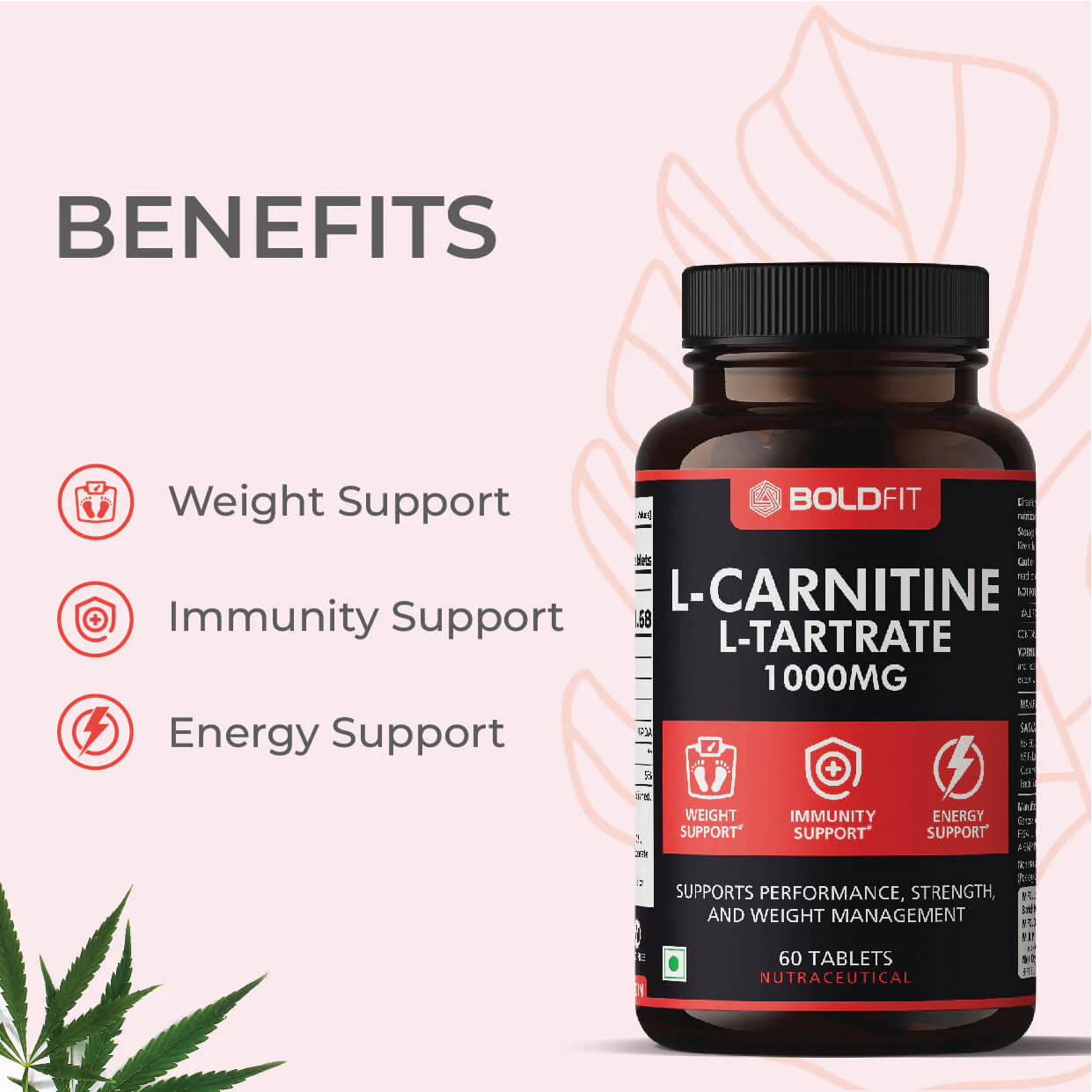 L-Carnitine L-Tartrate 1000mg supplement Tablets - Image 3