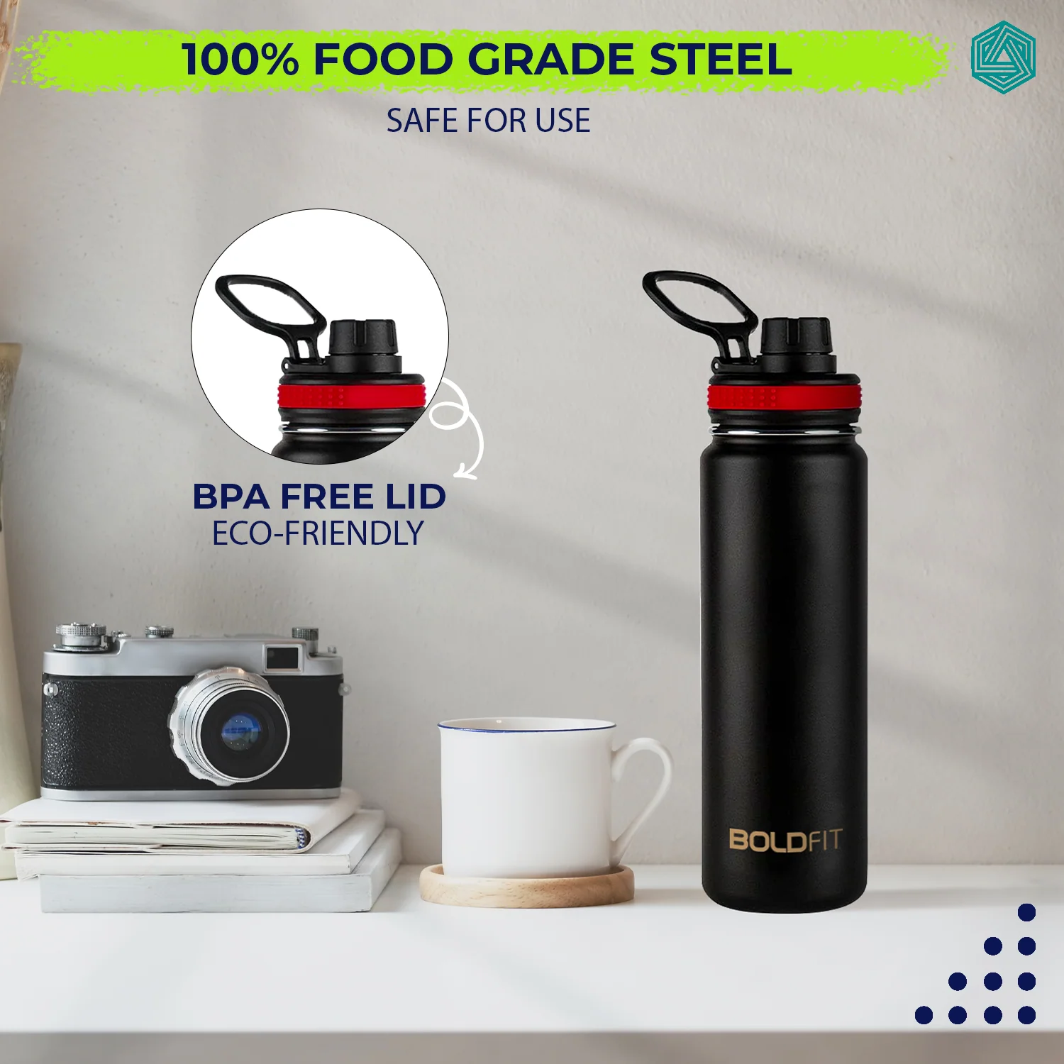 Stainless Steel Hot & Cold Water Bottle -800ml - Image 4
