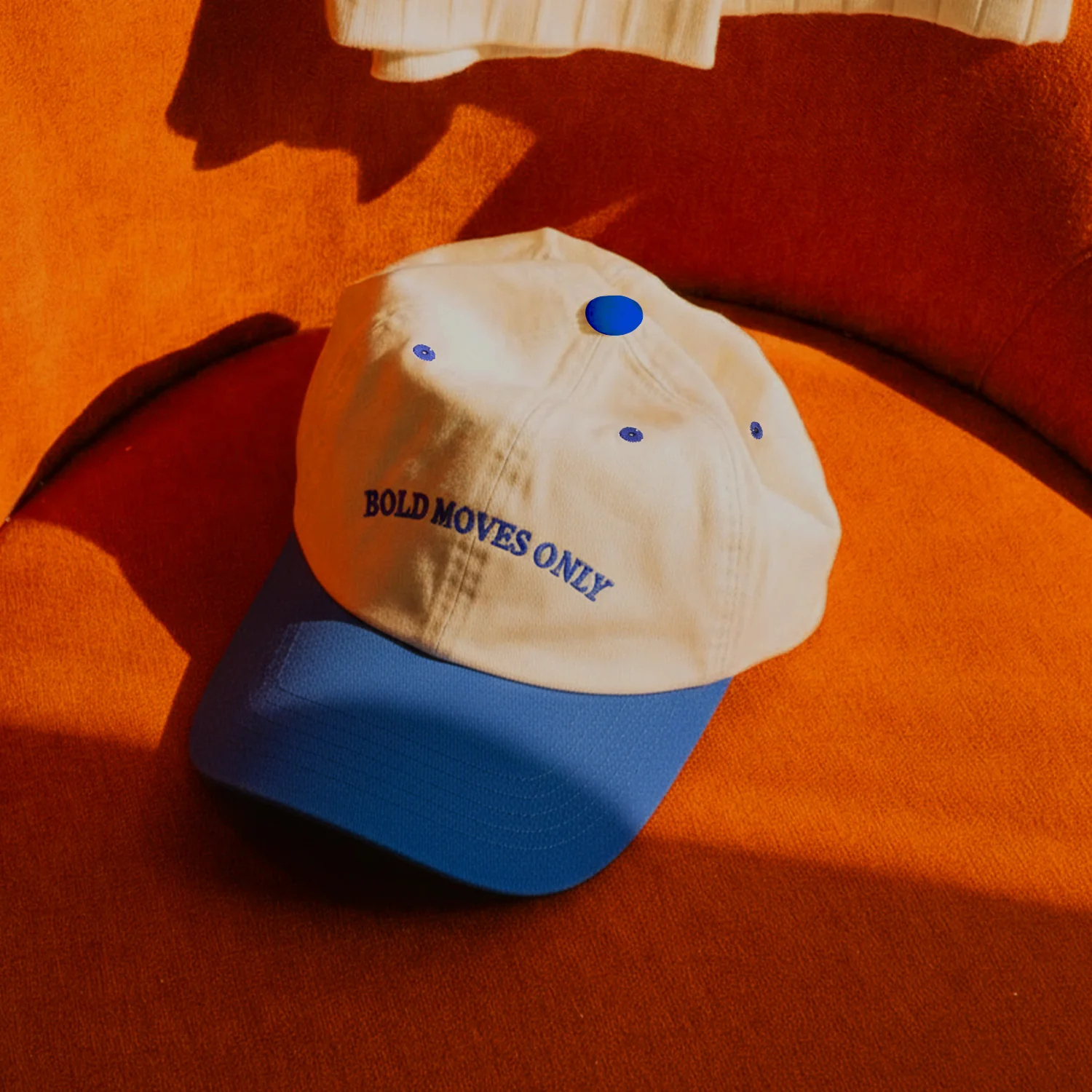 Washed Caps  White Blue  Bold Moves Only - Image 4