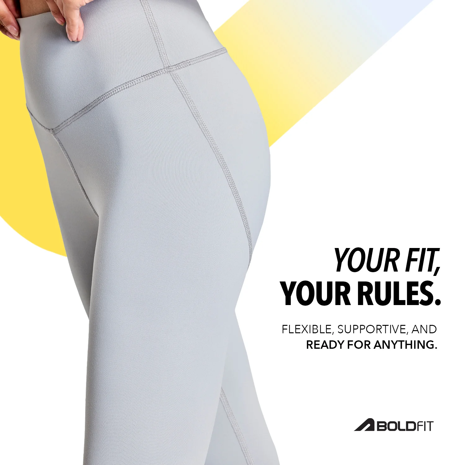 LIMITLESS NYLOFLEX HIGH RISE TIGHTS - Grey - Image 4