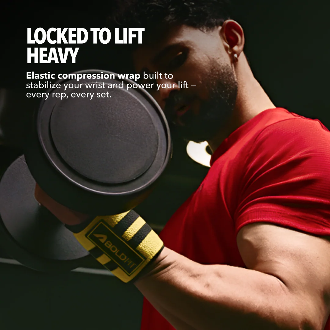 Force Grip Wrist Wrap - Yellow - Image 6